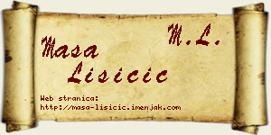 Maša Lisičić vizit kartica